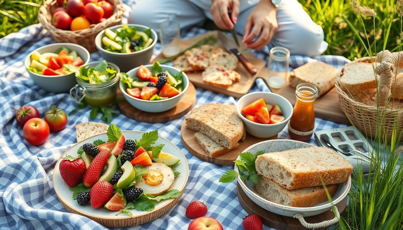 Fresh seasonal ingredients arranged for home cooking